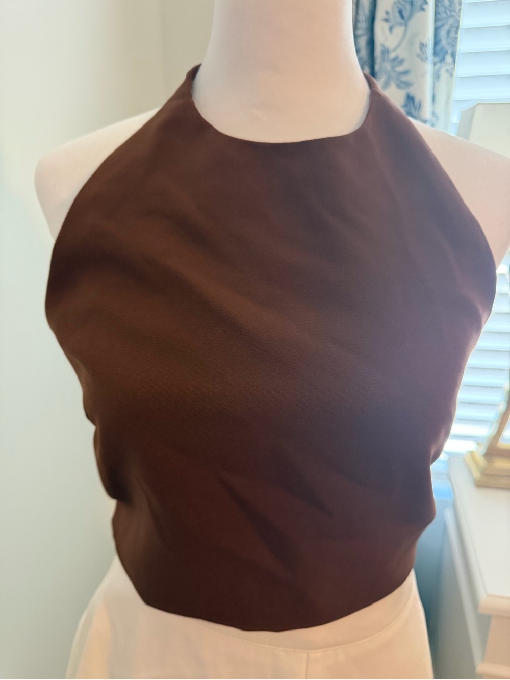 Forever 21 Brown Smocked Crop Top